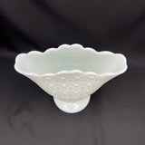 Fenton Daisy and Buttons Flared Milk Glass Fan Vase