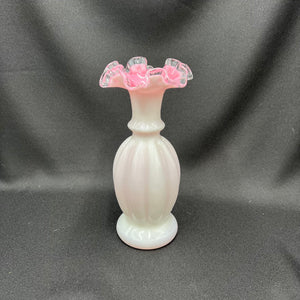 Fenton 9" Peach Crest Melon Vase