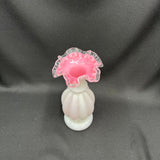 Fenton 9" Peach Crest Melon Vase