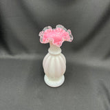 Fenton 9" Peach Crest Melon Vase