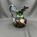 Fenton Wave Crest Hand Painted Carnival Glass Pitcher