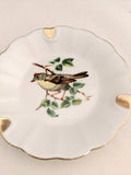 Japan Individual Ashtray with Bird on Branch; Vintage Ashtray; Bird Collectible; Sparrow Bird Collectible