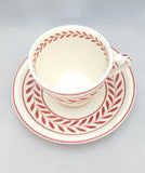 Spode Copeland Tea Cup and Saucer; Spode Centurion Red & White Demitasse Tea Cup and Saucer; Vintage Spode; Collectible Tea Cup