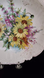 Hand Painted Floral Bowl; AKCD Klingenberg & Dwenger; Limoges France; White Serving Bowl; Flower Bowl