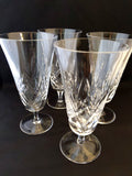 Josair "Asta" Crystal Vintage Iced Tea Glasses, set of 4, Vintage Josair