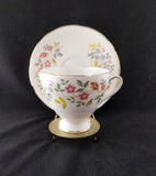 Vintage Gladstone Tea Cup and Saucer, Staffordshire England, Floral Design