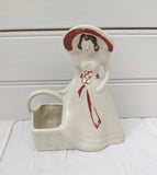 Hull Pottery Lady with Basket Planter; Hull  #954; Vintage Hull Planter