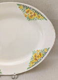 White Serving Platter; Oval Acacia Platter; Cunningham and Pickett; Warranted 22K Gold, Eggshell Nautilus,