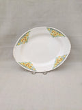 White Serving Platter; Oval Acacia Platter; Cunningham and Pickett; Warranted 22K Gold, Eggshell Nautilus,