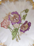 Floral Limoges Hand Painted Console Bowl; Antique A. Lanternier Decorative Bowl