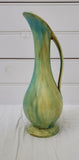 Holland Mold Green Drip Pitcher Vase, Vintage