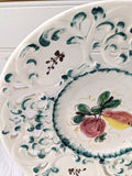 Italian Majolica Reticulated Fruit Plate; Vintage Fruit Plate