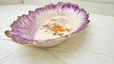 Ceramic Floral Antique Serving Dish; La Francaise French China Company; Antique Porcelain Serving Platter