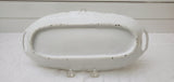 Floral Celery Dish; German Celery Dish; Oval Floral Dish; White and Green Dish