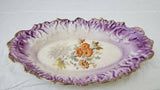 Ceramic Floral Antique Serving Dish; La Francaise French China Company; Antique Porcelain Serving Platter