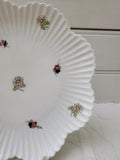 Vintage Floral Saucer, Marked Germany, Double Crown Porcelain