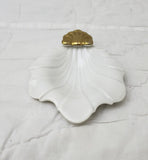 Vintage Ardalt Japan Linwile Shell Shaped Trinket Dish, Pearl Finish