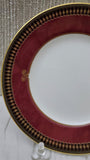 Glenmont Fine English China by Waterford Vintage Saucer; Red and White Saucer; Ceramic Saucer
