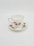 Duchess Antique Bone China Floral Swag and Basket, London Collection, Vintage Teacup and Saucer