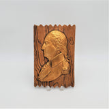 Vintage George Washington Ceramic Profile Plaque/ President George Washington/ General George Washington