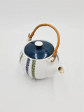 Vintage Sango Teapot With Bamboo Handle/ Sango Teapot/ Porcelain Teapot