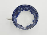 Arabia Finland Landscape Blue Tea Cup and Saucer, Arabia Sininen Maisema Finnish Design, Blue Copperplate Transferware