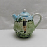 Golf Themed Tea Pot; Vintage Tea Pot; Golf Gift; Ceramic Tea Pot