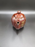 Brown Hand Painted Teapot, Made in Japan; Japanese Brown Teapot; Moriage Redware Pottery Teapot