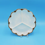 Fire King Milk Glass Divided Plate; Divided Serving Dish; Milk Glass PLate