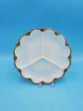 Fire King Milk Glass Divided Plate; Divided Serving Dish; Milk Glass PLate