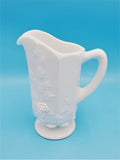 Westmoreland Milk Glass Pitcher, Paneled Grape Pattern; Westmoreland Paneled Grape; Grape Pattern Pitcher