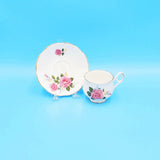 Vintage Royal Dover China Pink Rose Tea Cup and Saucer, Made in England Bone China Tea Cup and Saucer