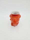 Frankoma Orange Flame Pottery Mug Bicentennial 1976; Uncle Sam Mug; Porcelain Mug