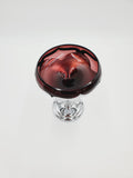 Art Deco Compote; Farber Brothers Cambridge Glass Amethyst Compote; Glass Compote