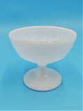 Hazel Atlas Moderntone Platonite Milk Glass Sherbet Cups; Milk Glass Desert Cups