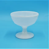 Hazel Atlas Moderntone Platonite Milk Glass Sherbet Cups; Milk Glass Desert Cups