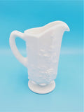 Westmoreland Milk Glass Pitcher, Paneled Grape Pattern; Westmoreland Paneled Grape; Grape Pattern Pitcher