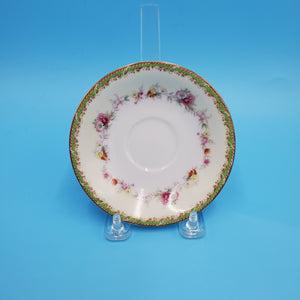 Cherry China Saucer; Made in Japan; Snapdragon Floral Saucer; Fine Bone China Saucer