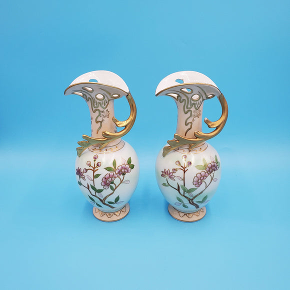 Ucagco Ceramics Hand Painted Porcelain Ewers