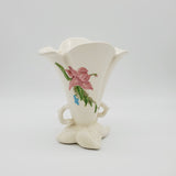 Vintage Hull Pottery Woodland Vase; Hull W 16-8 1/2; Hull Pottery; Hull Ceramic Vase; White and Pink Vase