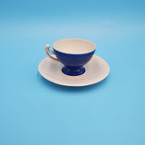 Vintage Tea Cups and Saucers; 2 Blue, 2 Green, 1 Red and 1 Brown; Made In Czechoslovakia; Small Tea Cup; Colorful Tea Cup