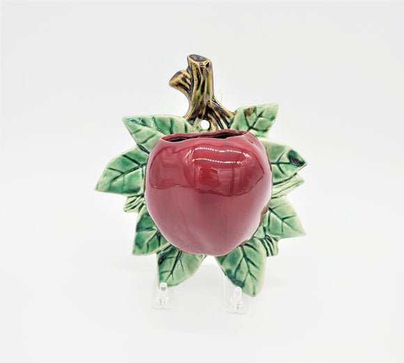 McCoy Pottery Wall Pocket of an Apple; McCoy Pocket of an Apple; Fruit Wall Decor; Vintage Wall Pocket