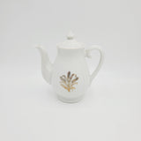 White Tea Pot and Cups Set; Made in Japan; White and Gold Tea Pot and Teacups and Saucers