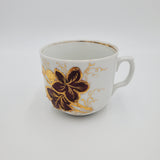 Remember Me Tea Cup; White and Gold Tea Cup; Burgundy Flower Tea Cup