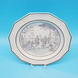 Choisy-le -Roi  Ironstone Transferware Plate; L'Ecolier Le Pedant ET LE Maintre D'un Jardin; Collectible Plate