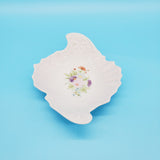 Ruffled Edge Oblong Trinket Dish; Floral Trinket Dish; Spare Change Dish