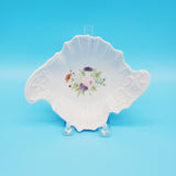 Ruffled Edge Oblong Trinket Dish; Floral Trinket Dish; Spare Change Dish