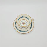 Aynsley Tea Cup and Saucer; Cambridge Pattern; Aynsley Cambridge; White Tea Cup