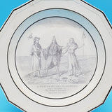 Choisy-le -Roi  Ironstone Transferware Plate; L'Huitre Et LES Plaideure; Antique Plate; French Porcelain Plate; Collectible Plate