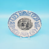 Badonviller Ironstone Transferware Plate; Théophile Fenal; French Transferware Plate; Collectible Plate